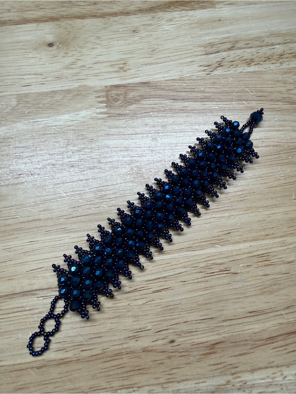Handmade Mexican beaded cuff bracelet